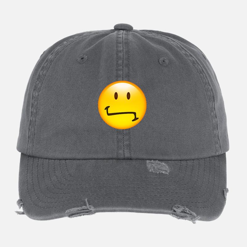 Smiley Indifferent Casquette vintage effet usé Flexfit