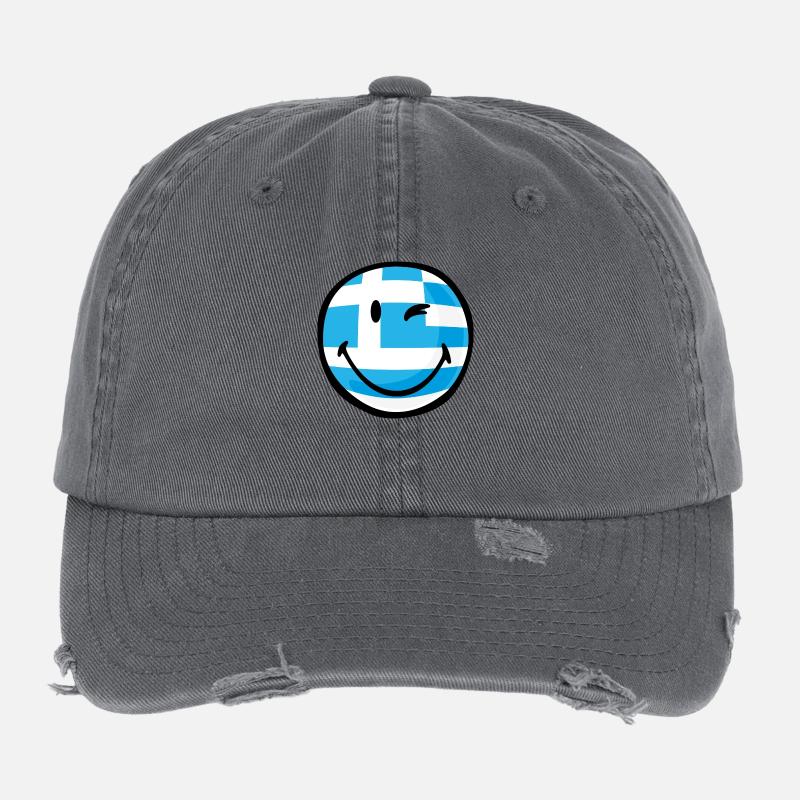 Smiley Greece Casquette vintage effet usé Flexfit