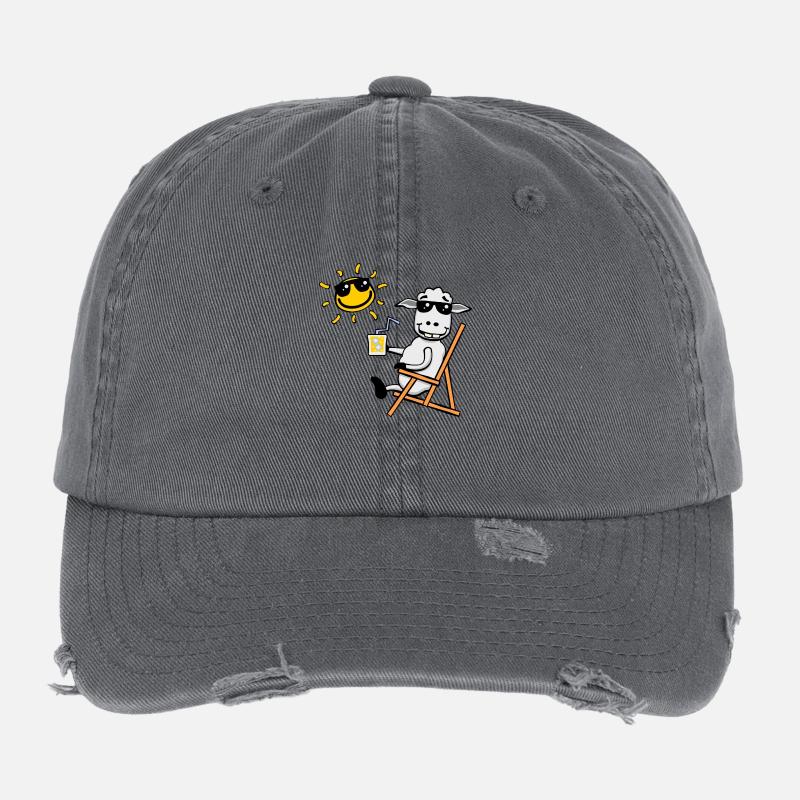 Lustiges Schaf! (ohne Text) Flexfit Vintage Destroyed Cap