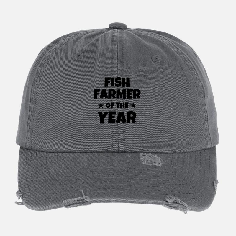 Pisciculteur / Pisciculture / Poisson / Métier Casquette vintage effet usé Flexfit