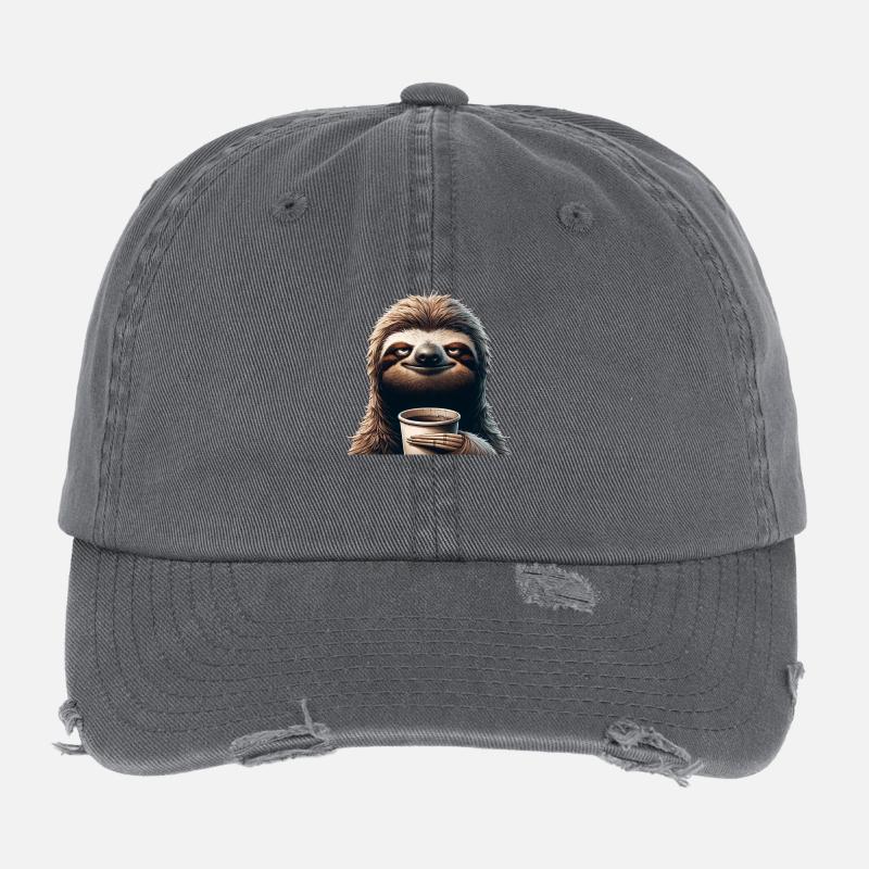 Sloth-Time Flexfit Vintage Destroyed Cap