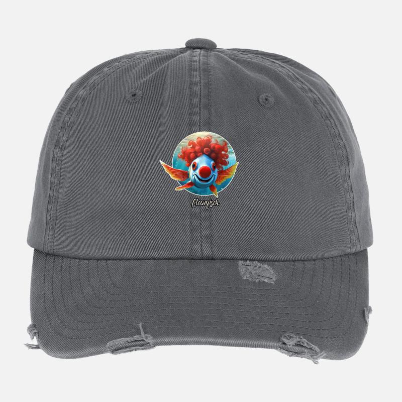 Wortspiel - Clownfisch Flexfit Vintage Destroyed Cap