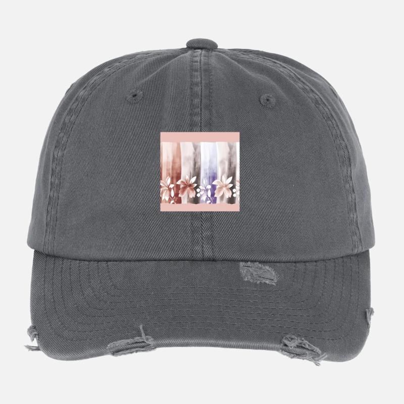 Creative Floral Patterns/Brown/Blue/Black2023/2024 Flexfit Vintage Destroyed Cap