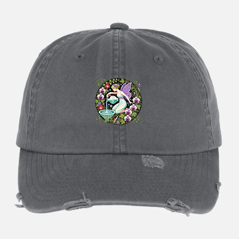 Fée Verseau Casquette vintage effet usé Flexfit