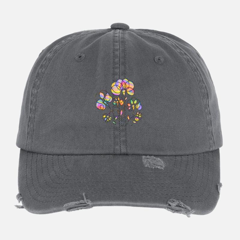 Fleur Casquette vintage effet usé Flexfit