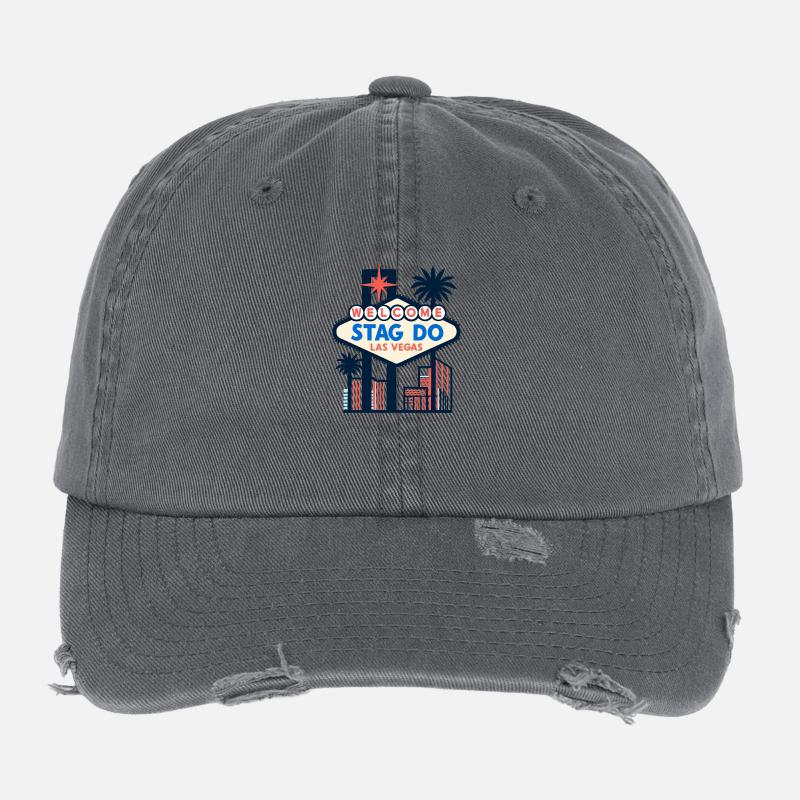 Vegas Stag Party | High Stakes Bachelor Bash Flexfit Vintage Destroyed Cap
