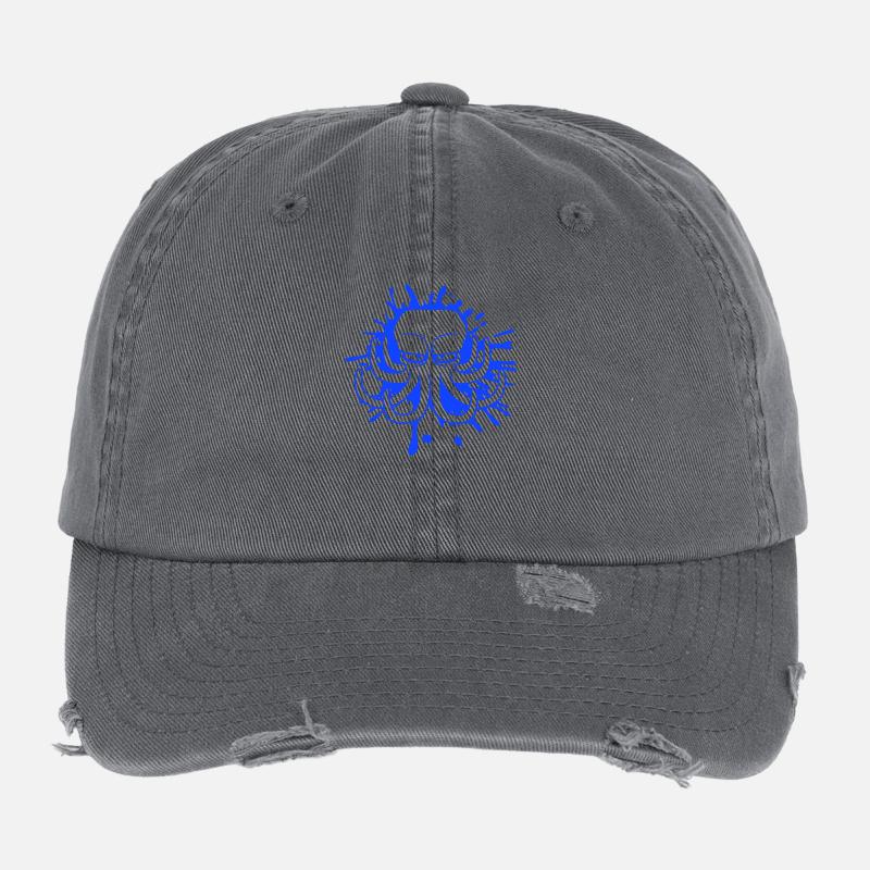 Octopus Ink Stain Drop Graffiti Spray Ink Flexfit Vintage Destroyed Cap