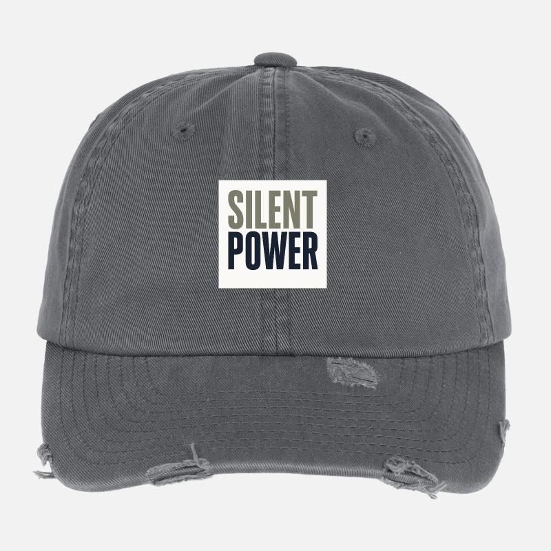 Silent Power – The Quiet Force Flexfit Vintage Destroyed Cap