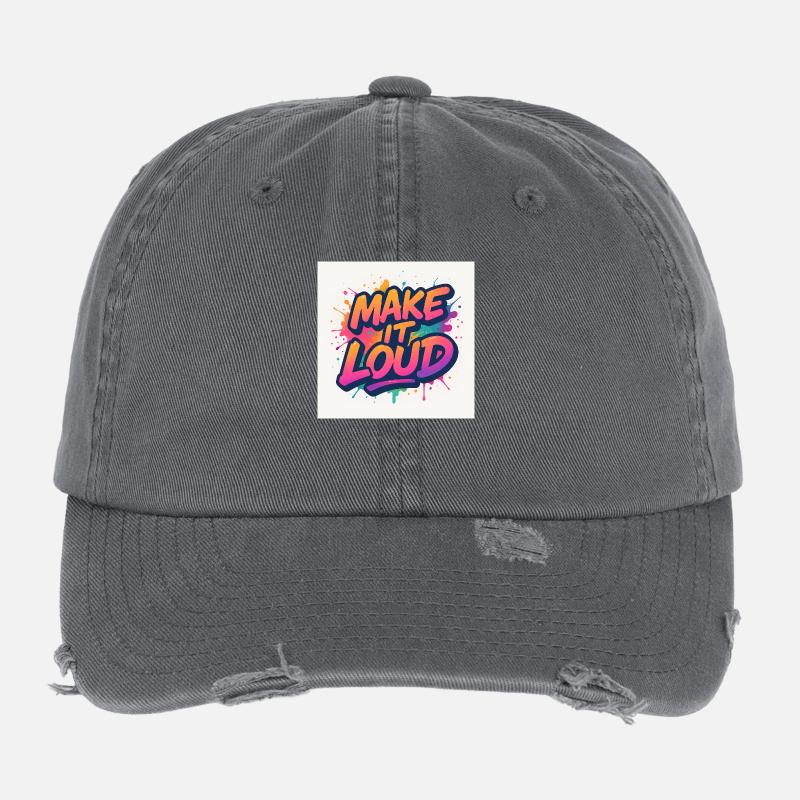 Machen Sie es laut – trauen Sie sich auf Lautstärke Flexfit Vintage Destroyed Cap