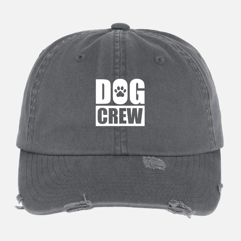 Hunde Crew Spruch Flexfit Vintage Destroyed Cap