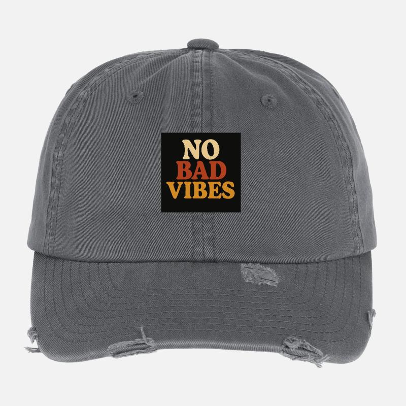 No Bad Vibes Casquette vintage effet usé Flexfit