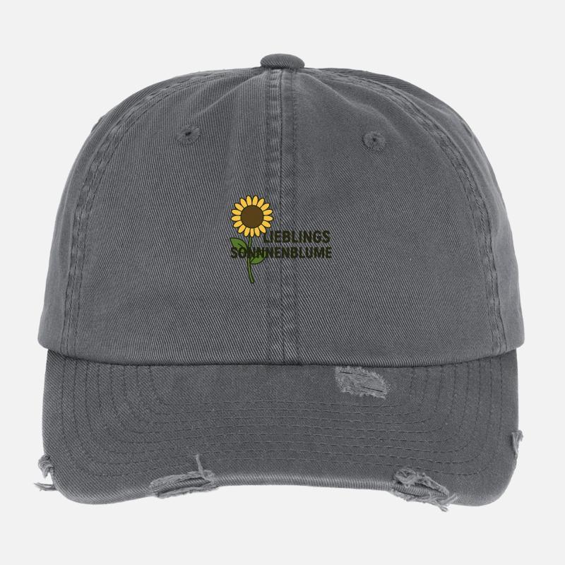 LIEBLINGS SONNENBLUME Flexfit Vintage Destroyed Cap