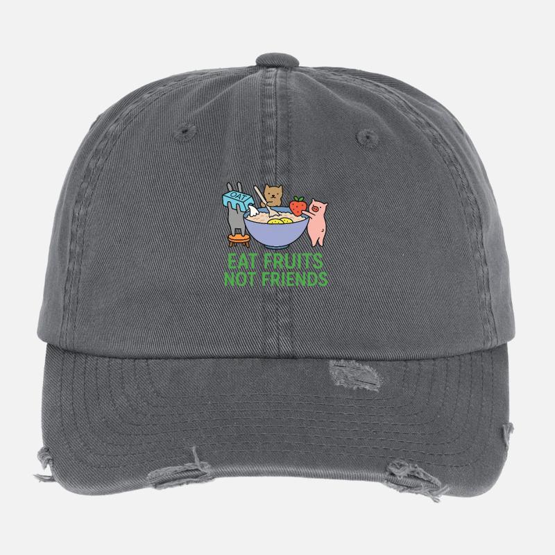 Alimentation végétalienne Casquette vintage effet usé Flexfit