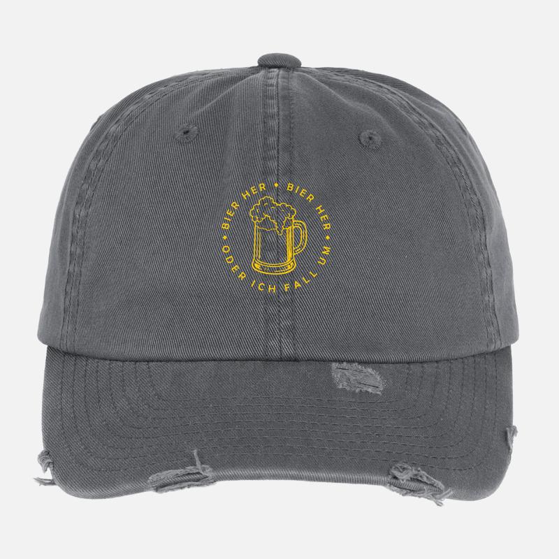 Les abeilles ici - Oder ich fall um ! Casquette vintage effet usé Flexfit