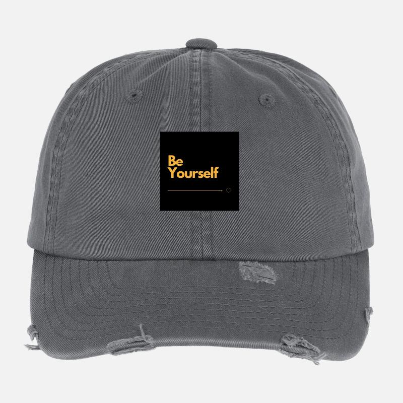 BE YOURSELF Selbstliebe Flexfit Vintage Destroyed Cap