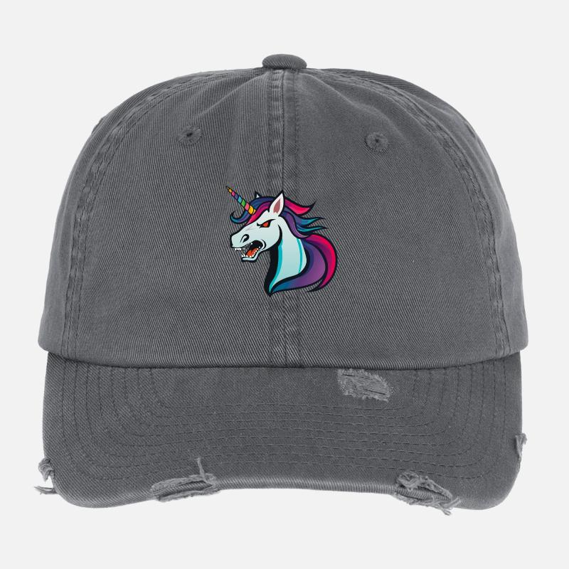 Unicorn Evil Flexfit Vintage Destroyed Cap