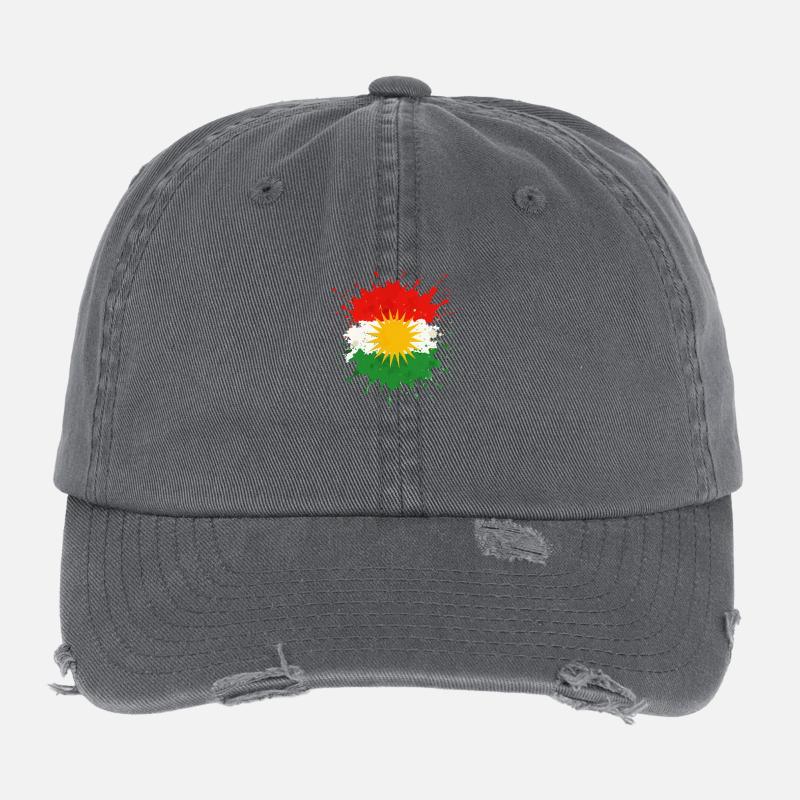 kurdistan klecks Flexfit Vintage Destroyed Cap