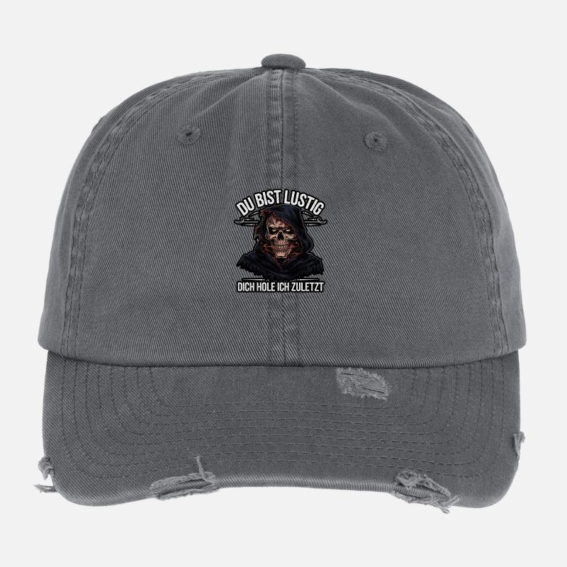 Vous êtes drôle – Grim Reaper Humour Casquette vintage effet usé Flexfit