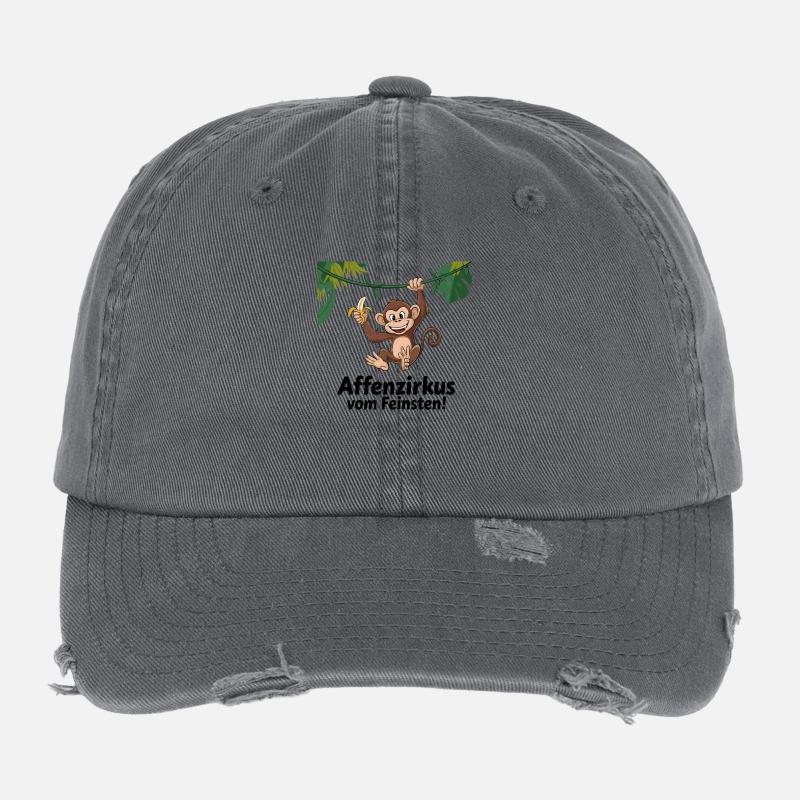 Le cirque des singes à son meilleur – Funny Monkey Casquette vintage effet usé Flexfit