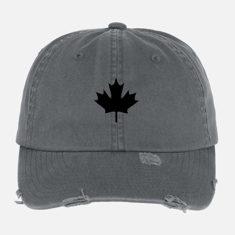 Canada Canada Maple Leaf Casquette vintage effet usé Flexfit