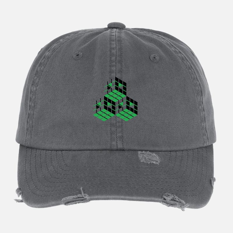 Cube - Casquette vintage effet usé Flexfit - charbon