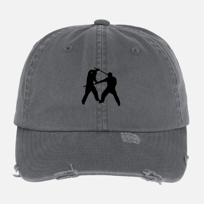 Stickfight Silhouette Flexfit Vintage Destroyed Cap