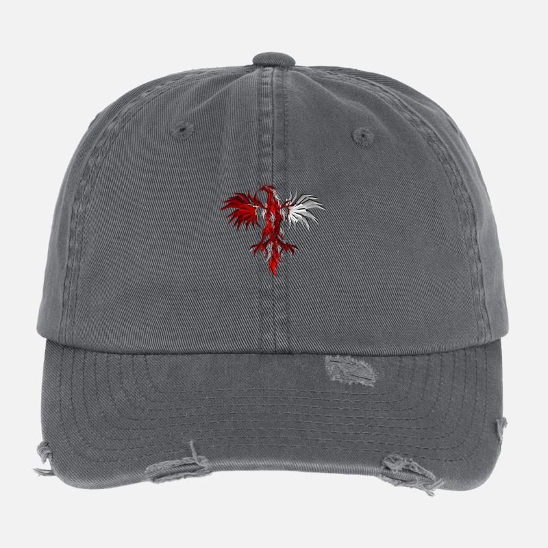 red & Wall Flexfit Vintage Destroyed Cap