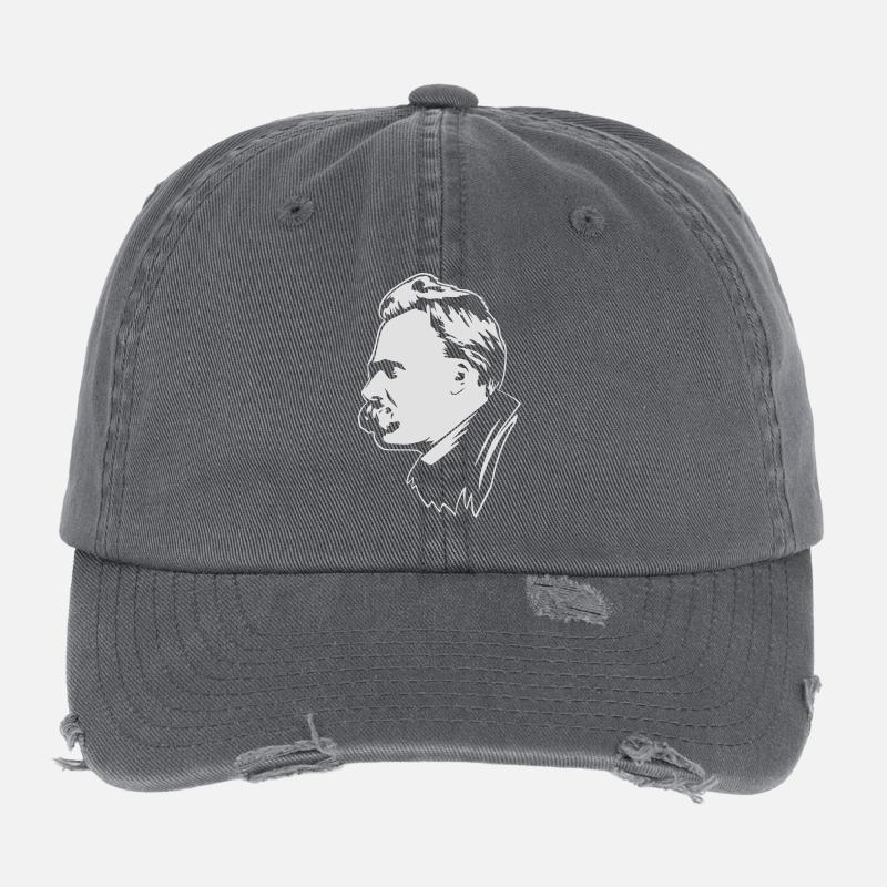 Nietzsche - Flexfit Vintage Destroyed Cap - Dunkelgrau