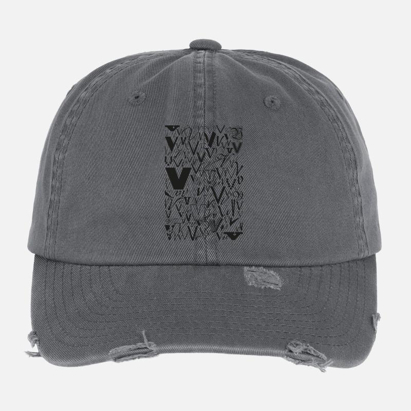 V - comme: Crazy choses qui se passent ici Casquette vintage effet usé Flexfit