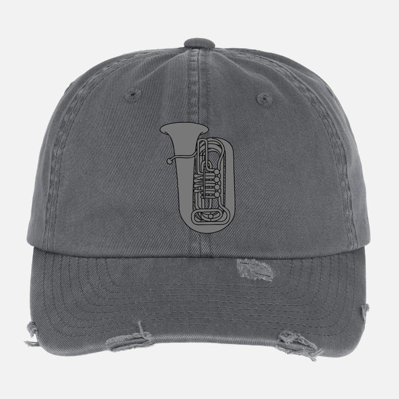 Laiton de tuba 2 Casquette vintage effet usé Flexfit