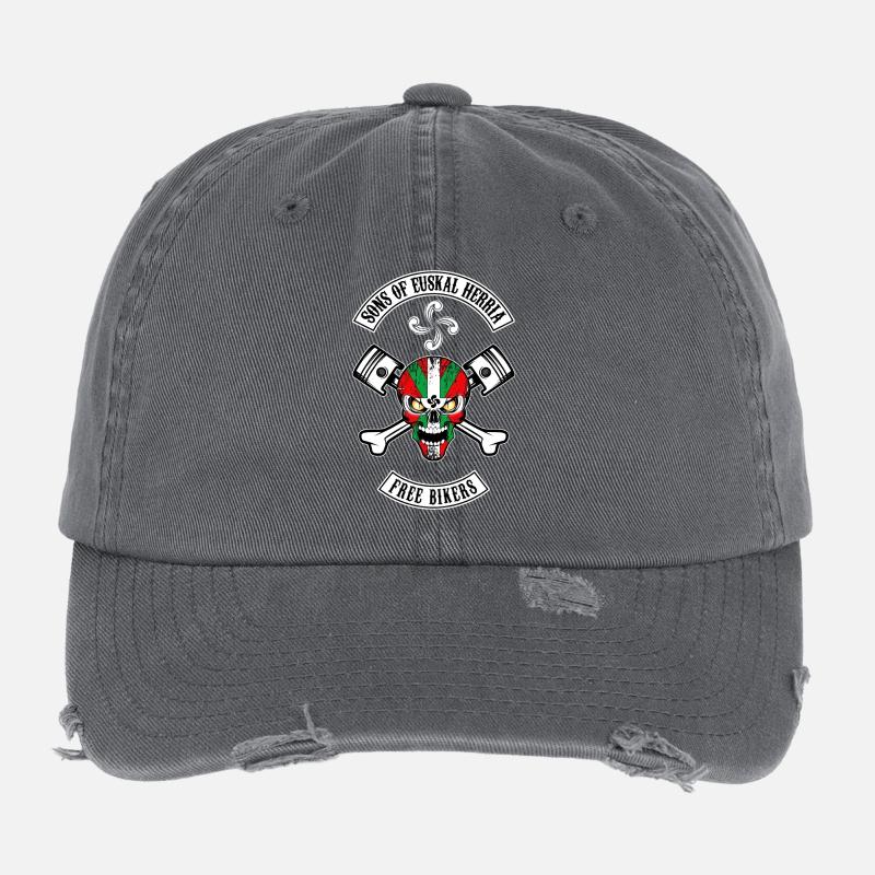Basques Free Bikers Casquette vintage effet usé Flexfit