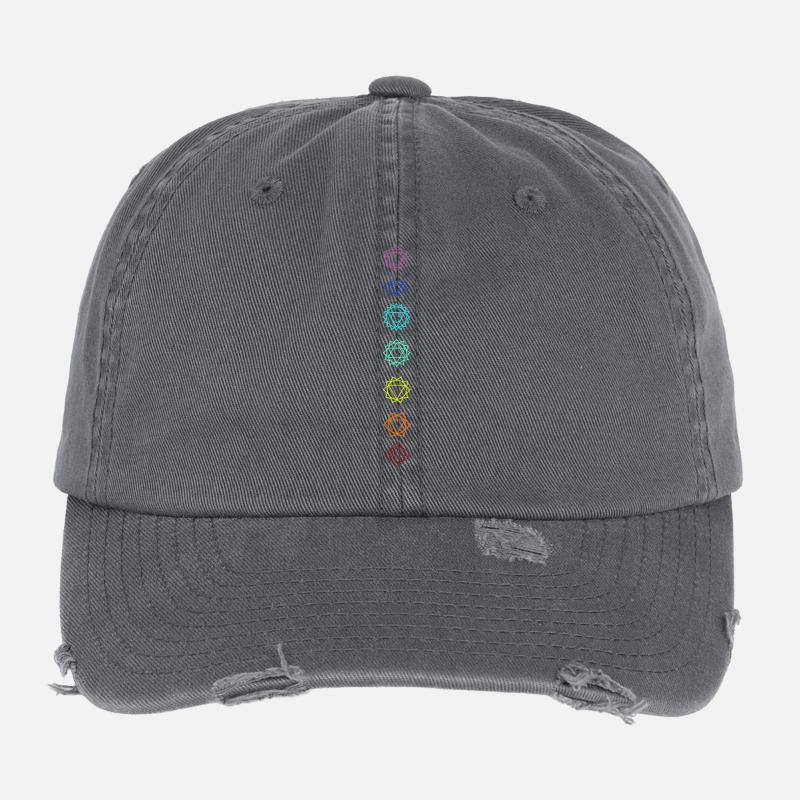 Sept chakras Casquette vintage effet usé Flexfit
