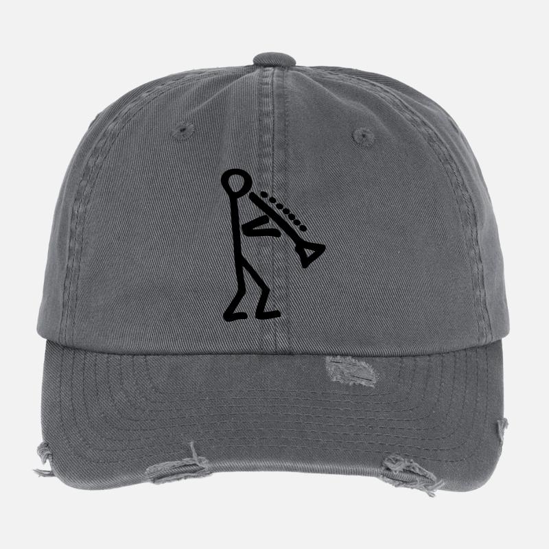 Musikant mit Klarinette Flexfit Vintage Destroyed Cap
