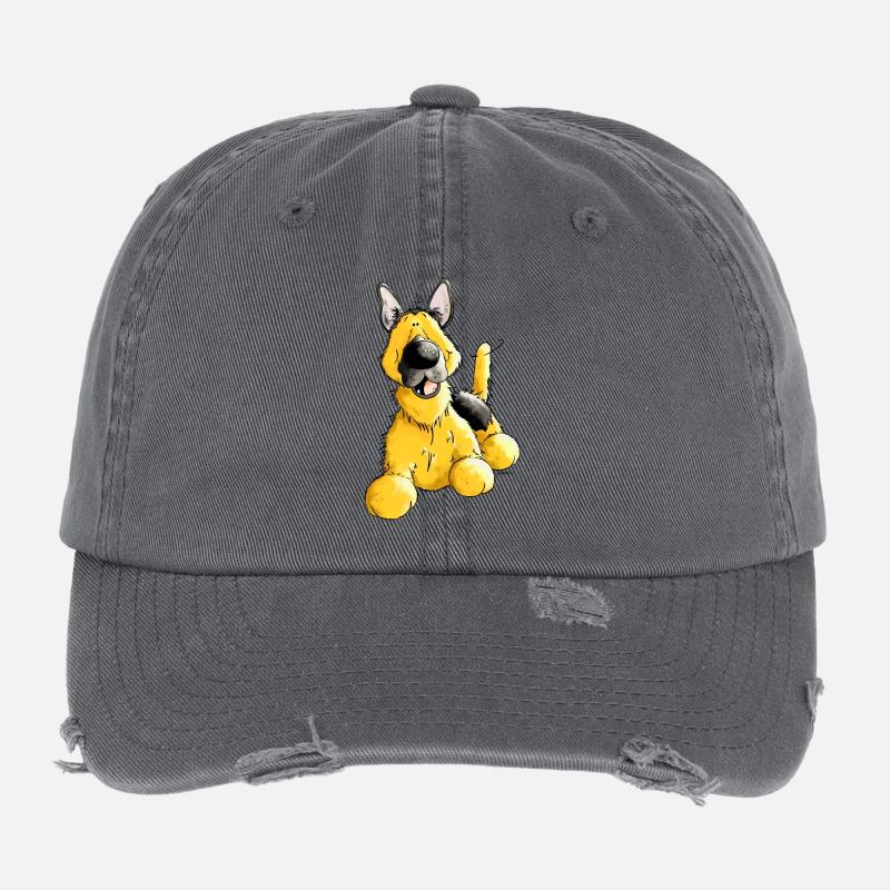 Deutscher Schäferhund - DSH - Hund Flexfit Vintage Destroyed Cap