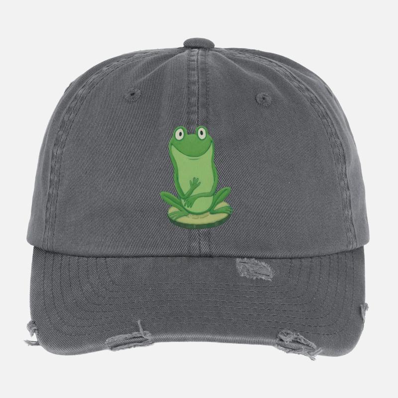 Frosch auf Gurke Flexfit Vintage Destroyed Cap