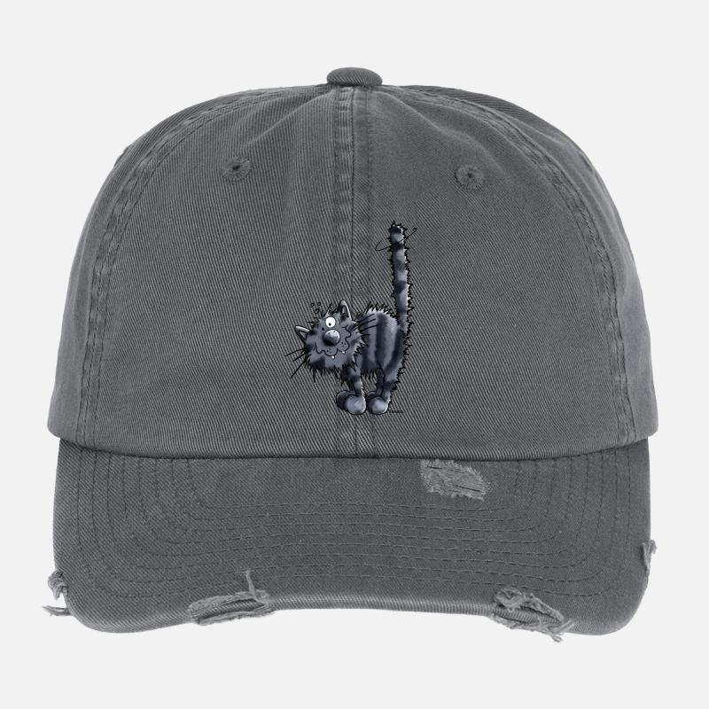 Mignon Chaton Casquette vintage effet usé Flexfit