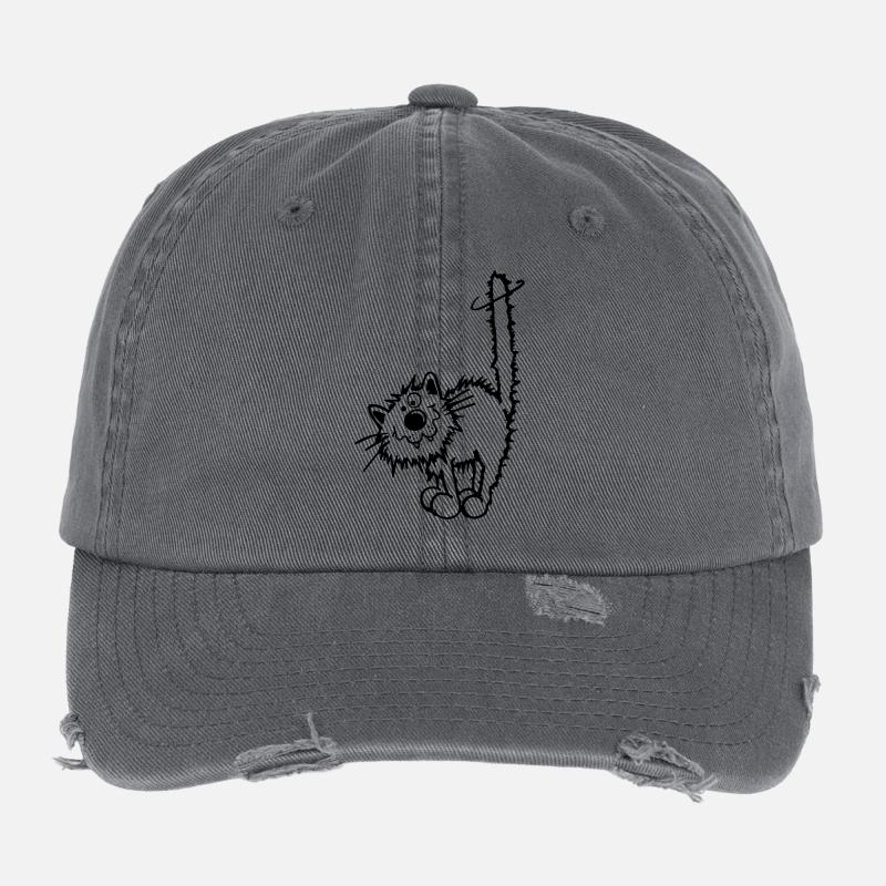 Naughty cat Flexfit Vintage Destroyed Cap