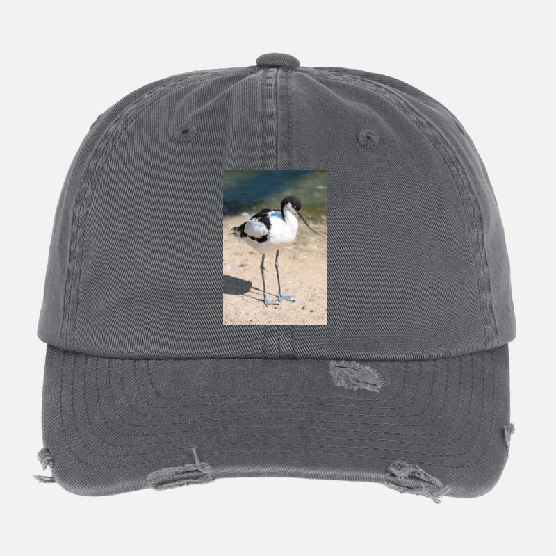 Avocet (Säbelschnäbler, Recurvirostra avosetta) Flexfit Vintage Destroyed Cap
