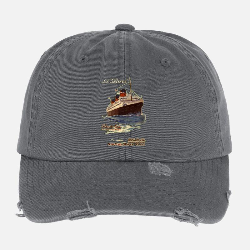 TRANSATLANTIC PARIS Flexfit Vintage Destroyed Cap