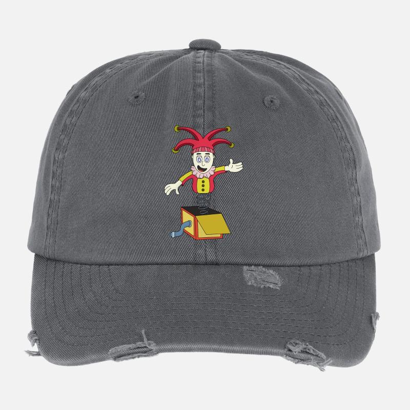 Boîte surprise avec un clown Casquette vintage effet usé Flexfit