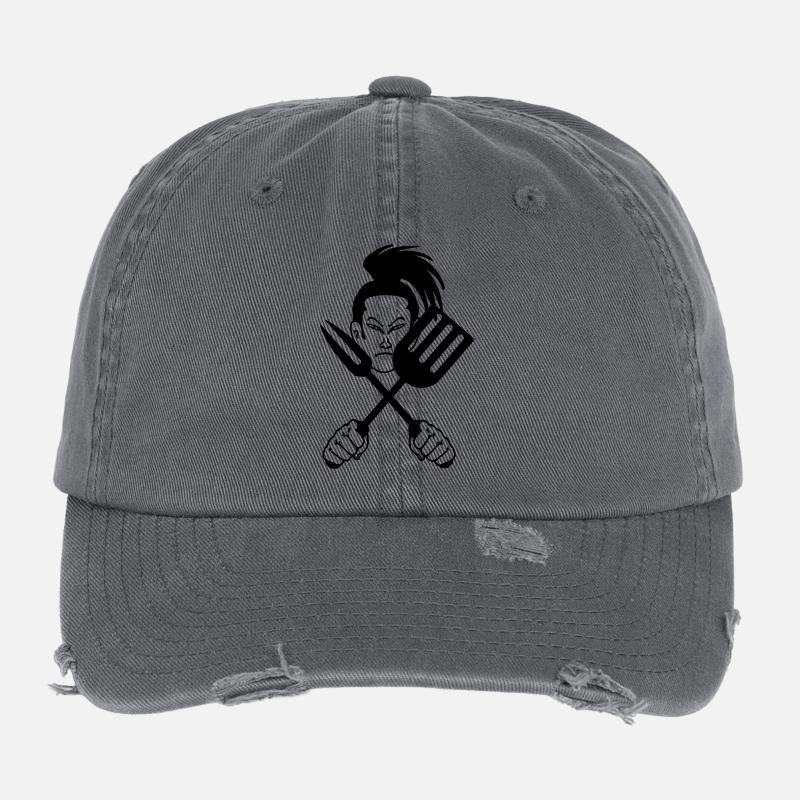 Cuisinier samouraï japonais Casquette vintage effet usé Flexfit