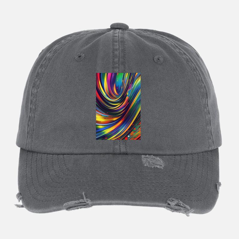 Abstract art Flexfit Vintage Destroyed Cap