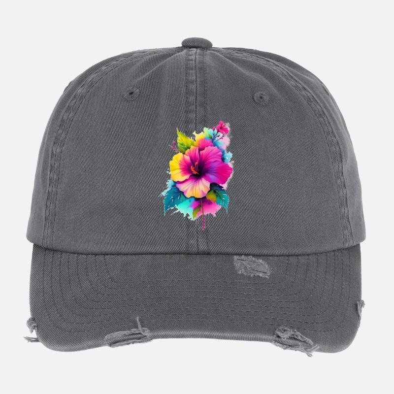 Hibiscus Flexfit Vintage Destroyed Cap