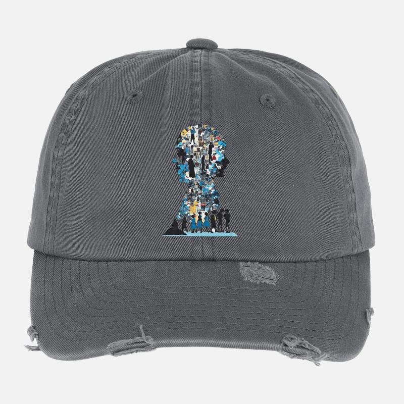Le puzzle humain Casquette vintage effet usé Flexfit