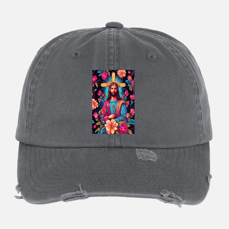 Jesus Christ Flexfit Vintage Destroyed Cap