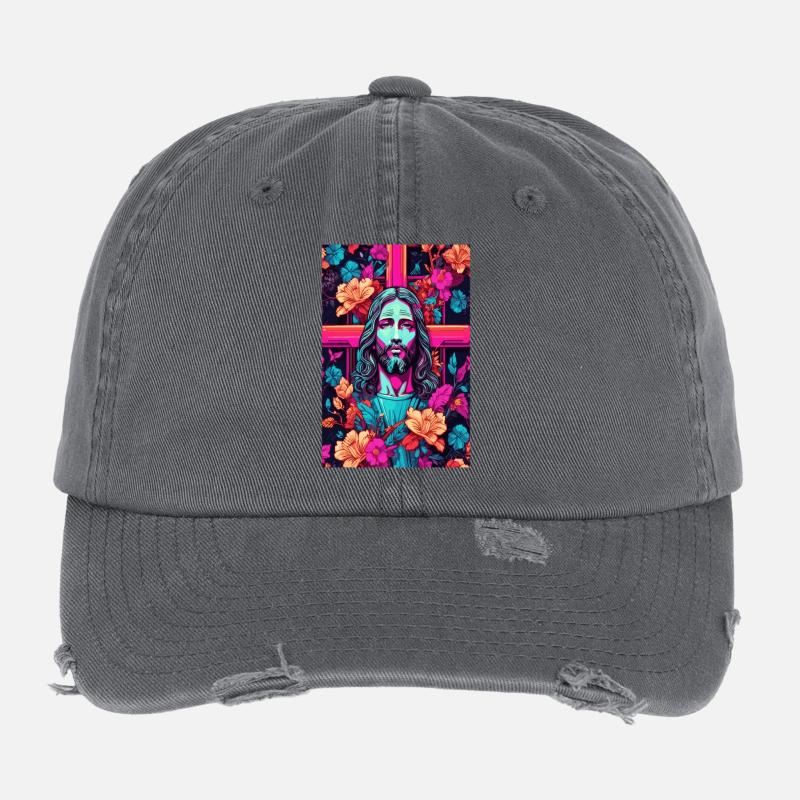 Mon Dieu Casquette vintage effet usé Flexfit