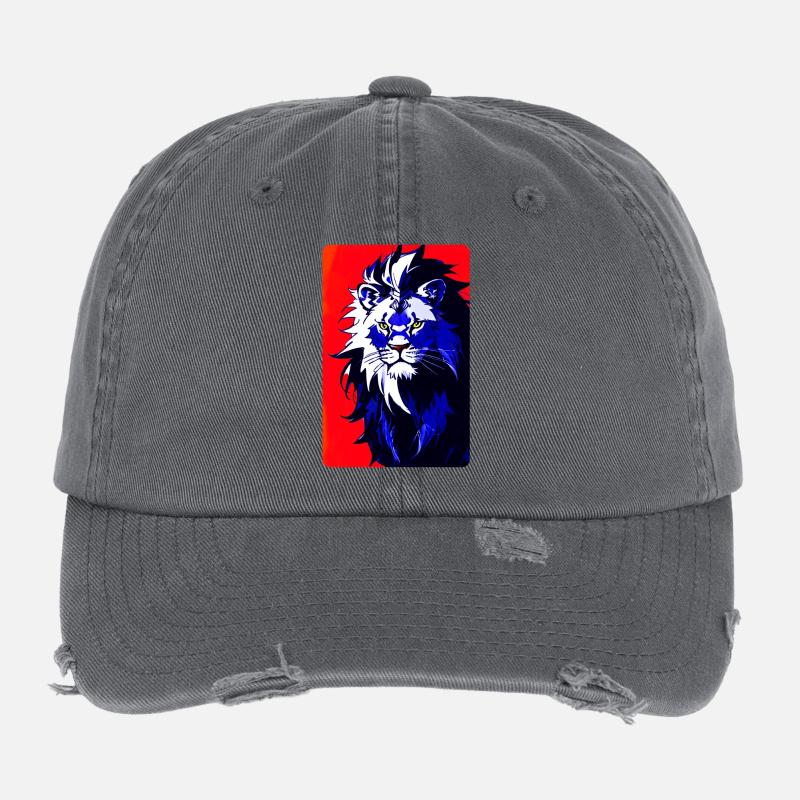 Blauer Löwe (Design 2) Flexfit Vintage Destroyed Cap