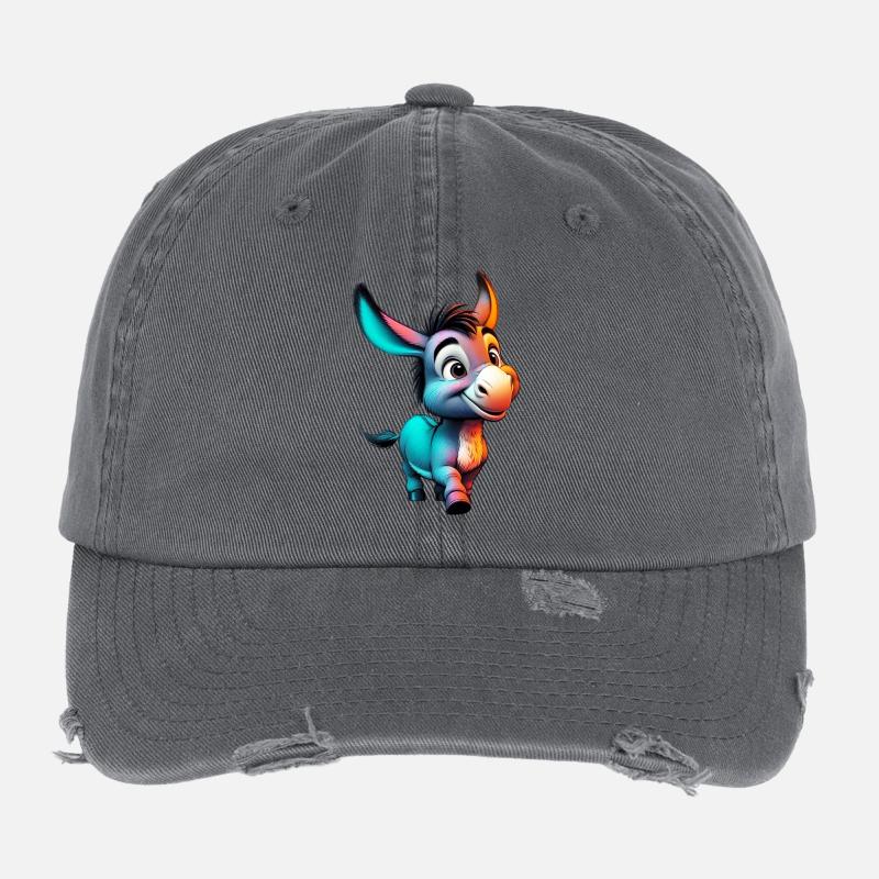 Âne âne tétine mule Casquette vintage effet usé Flexfit