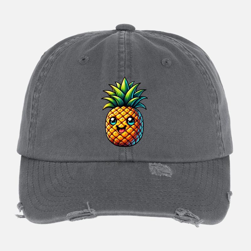 Ananas Casquette vintage effet usé Flexfit