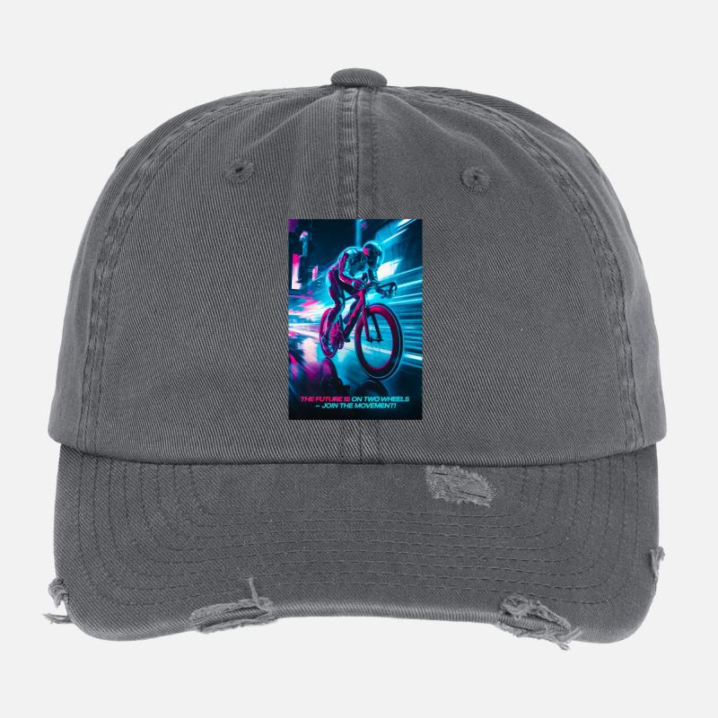 Die Zukunft auf zwei Rädern - Flexfit Vintage Destroyed Cap - Dunkelgrau